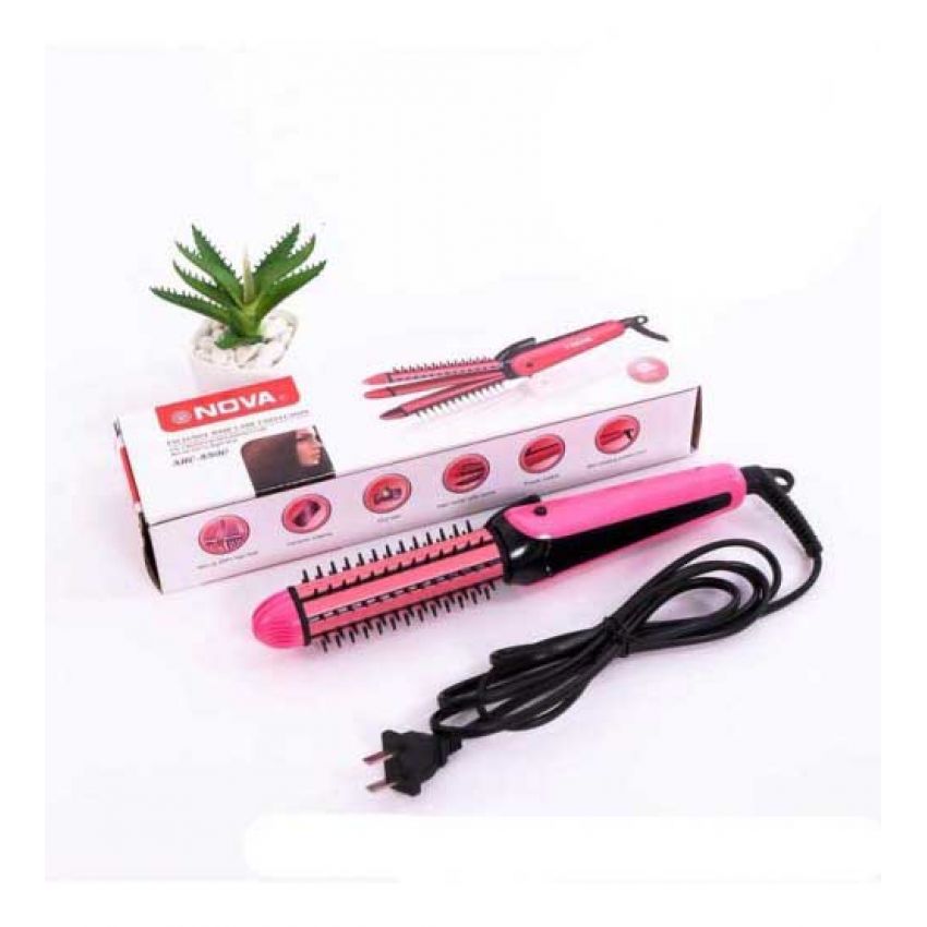 1 Nova 3 In 1 Hair Curler Straight Hair And Corn Curler in Pakistan